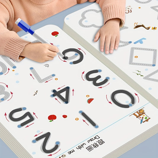 Magic Copybook Set for Kids 3-8, Improve Writing Skills, Erasable Pen