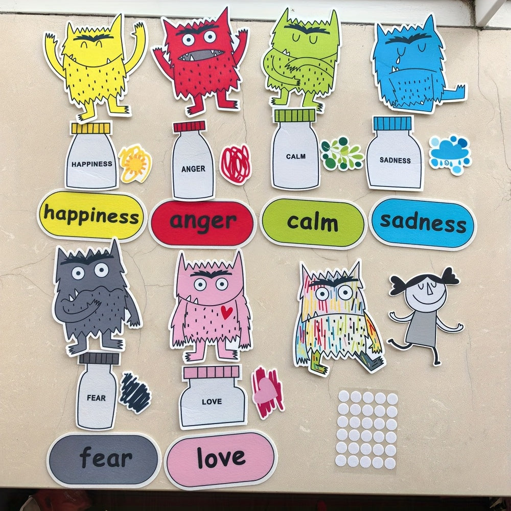 Emotion Monster Picture Book Apron Puppet Felt Story