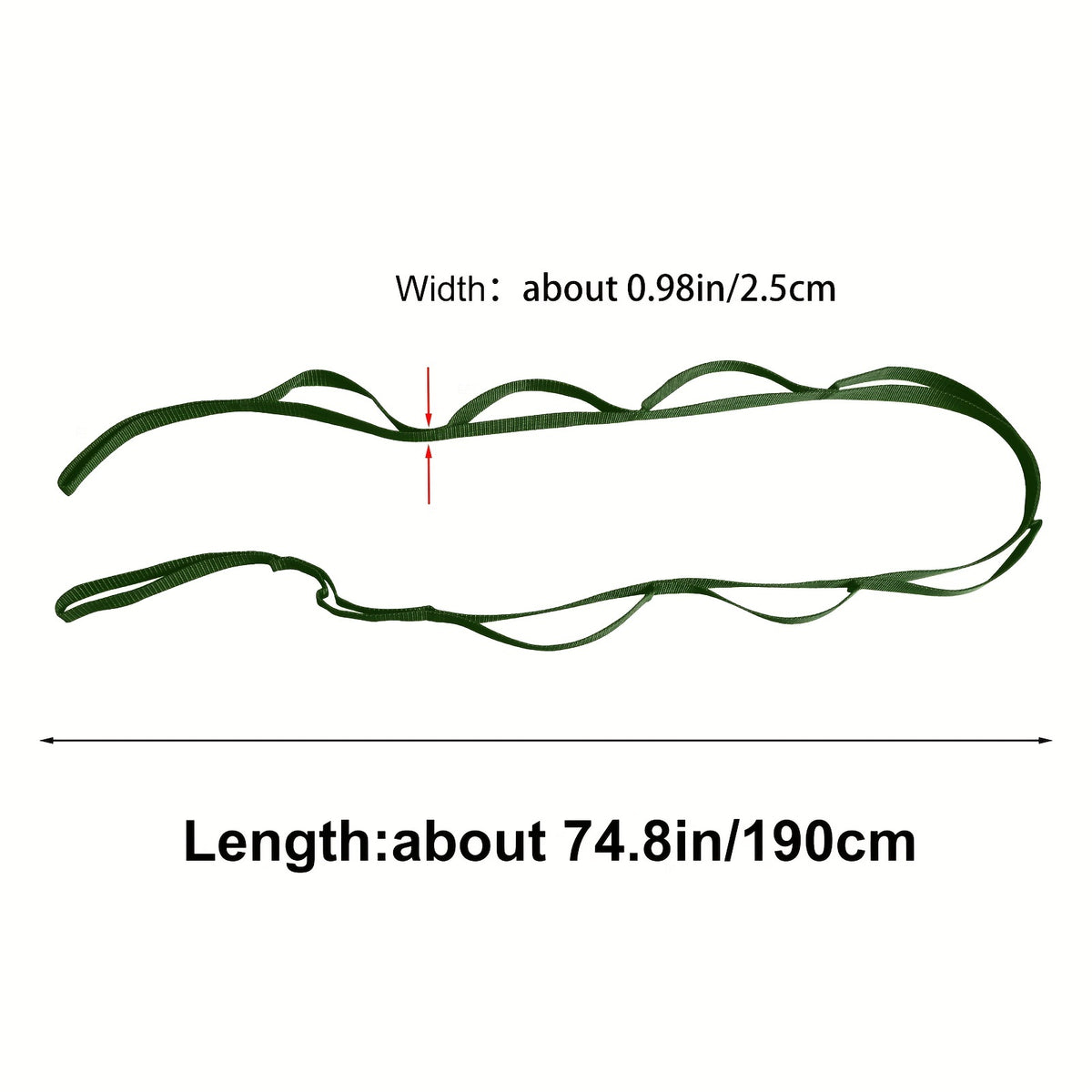 Polyester Segmented Yoga Resistance Strap Fitness Stretching Rope