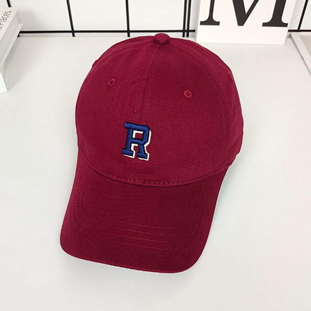Men's R Letter Embroidery Baseball Cap Sun Hat Casual Style Hat