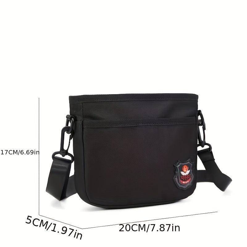 Men's Waterproof Small Satchel Bag Nylon Messenger Bag Shoulder Bag