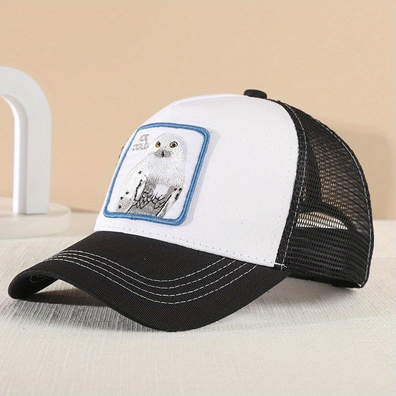 Owl Animal Baseball Cap Summer Mesh Sunshade Peaked Cap