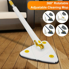 Triangle Mop Rotating Self Twisting Water Mop Wooden Floor Cleaning Tool
