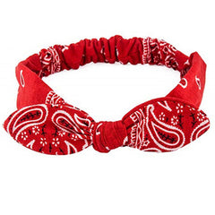 Paisley Print Boho Head Band Vintage Bowknot Hair Bands