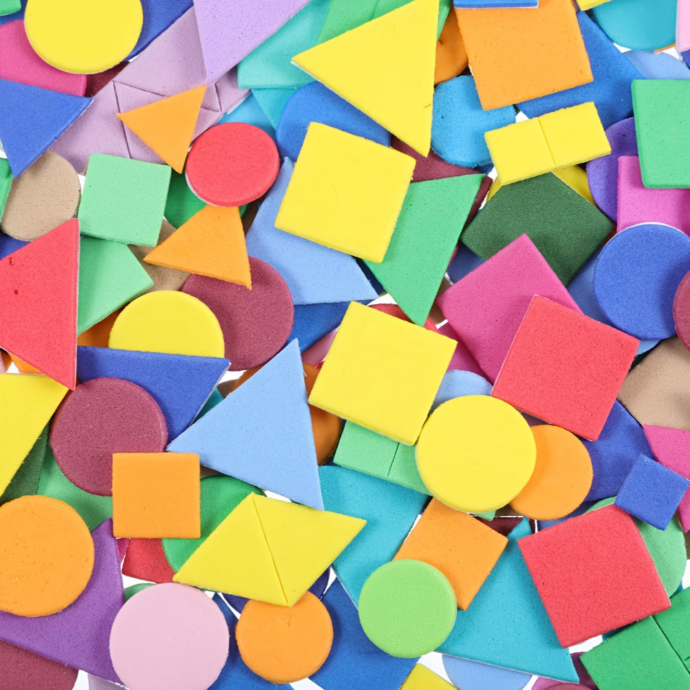 500pcs Geometric Letter Shape Foam Stickers Self-adhesive Craft Party Decoration