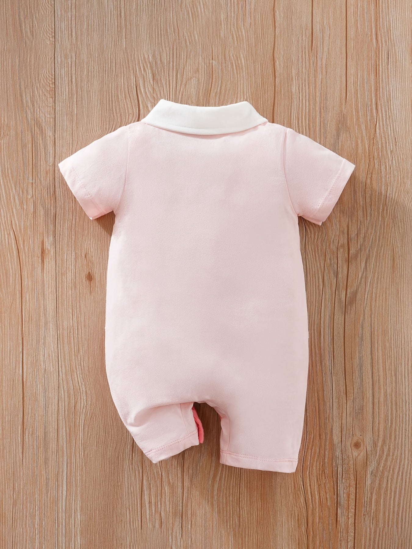 Baby Boys Casual Block Short Sleeve Romper