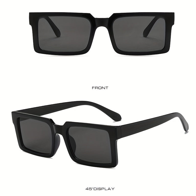 2 Pairs Small Square Frame Sunglasses Men's Street Photography Sunglasses