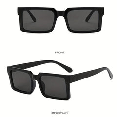 2 Pairs Small Square Frame Sunglasses Men's Street Photography Sunglasses