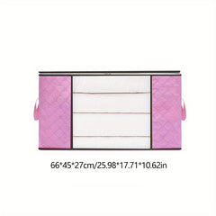 Large Capacity Foldable Storage Bag with Reinforced Handle and Zip