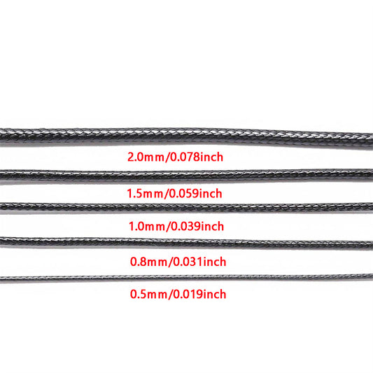 10M 32ft Pack 2mm Waxed Cord Rope PU Leather Necklace Thread String