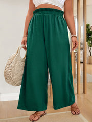 Women's Plus Wide Leg High Rise Pants