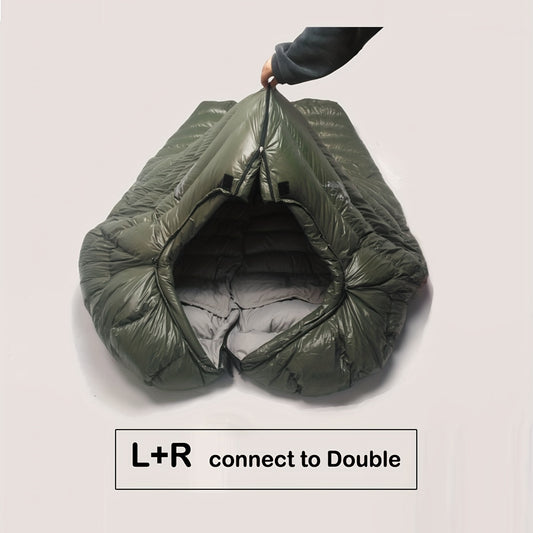 Double Layer Down Sleeping Bag for Winter Camping