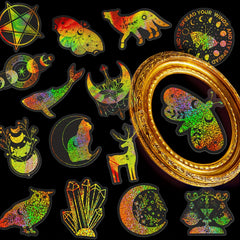 100pcs Golden Astrology Stickers Set for DIY Crafts