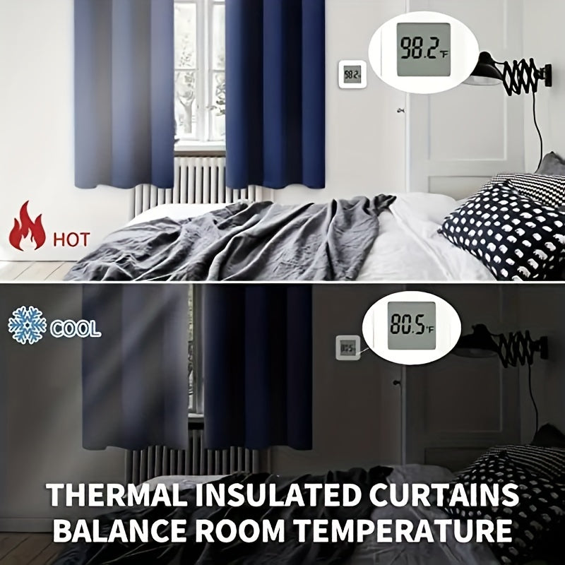 Solid Blackout Curtains for Home Decoration