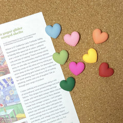 20pcs Multicolor Heart Shaped Push Pins for Bulletin Board Office Tacks