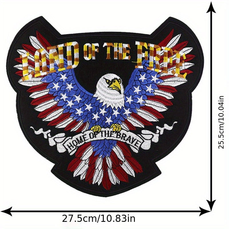 Eagle Cross Flower Embroidered Patch Sticker for Bag Clothes Coat