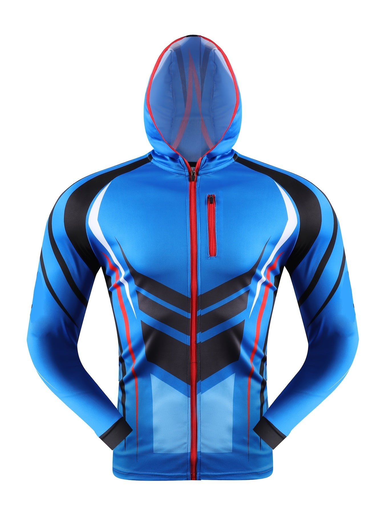 Men's UV Protection Fishing Hoodie Lightweight Sunblock Sport Jacket