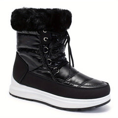 Waterproof Snow Boots High Top Slip On Winter Shoes