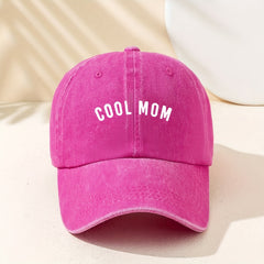 MOM Vintage Dad Hat Baseball Cap Distressed Washed Casual Sun Hat