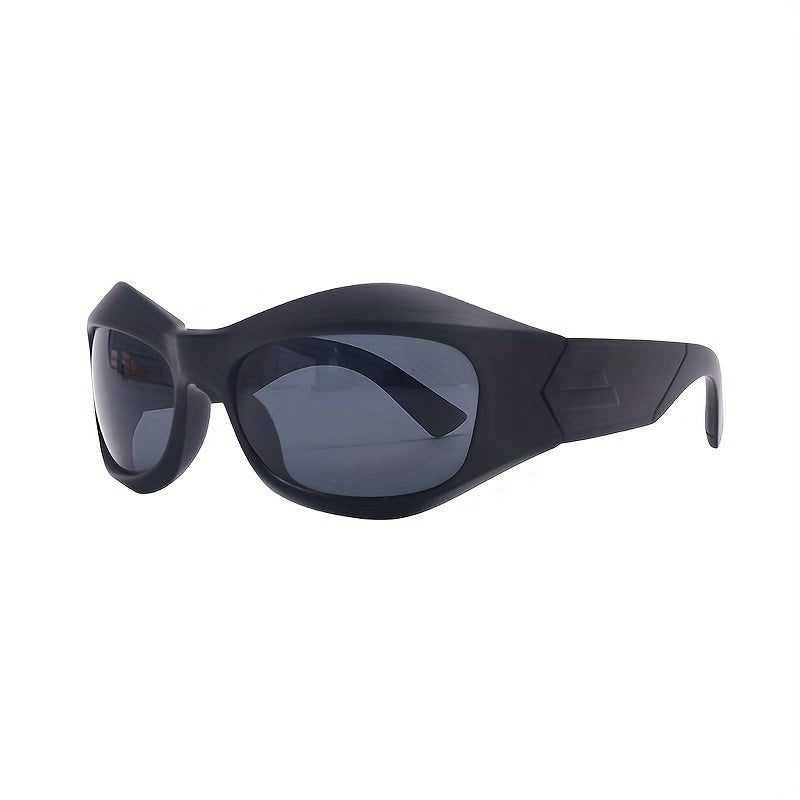 Y2K Wrap Around Sunglasses Thick Frame UV400