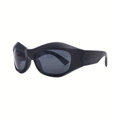 Y2K Wrap Around Sunglasses Thick Frame UV400