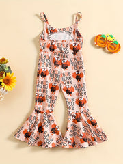 Toddler Girls Turkey Cami Romper Jumpsuit