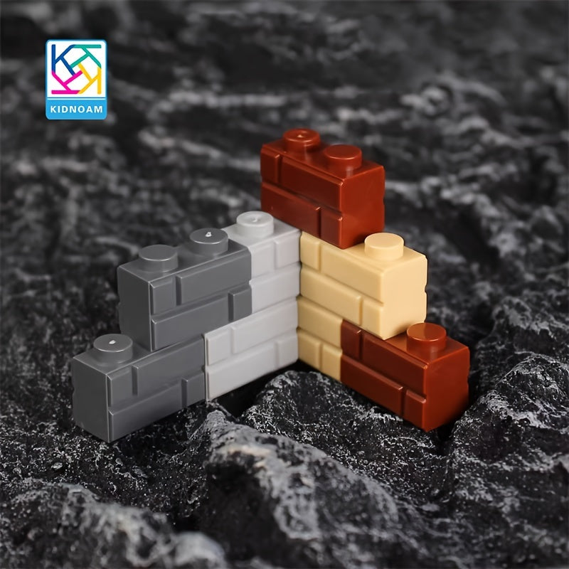 KIDNOAM Mixed ABS Building Blocks 1x2 Studless Interlocking Bricks Bulk Set