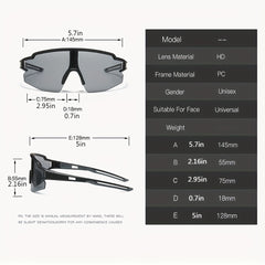 Men's Big Frame Glasses Outdoor Sports Skiing Riding Sunglasses UV400