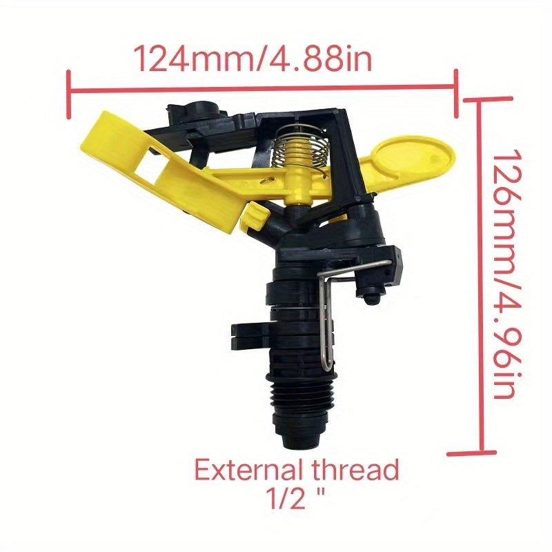 Adjustable Spiked Rocker Impact Sprinkler Garden Agriculture Watering Nozzle