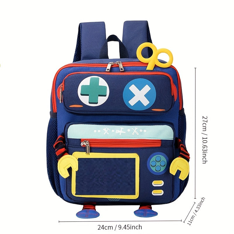 Kids Cartoon Robot Backpack Large Capacity School Bag