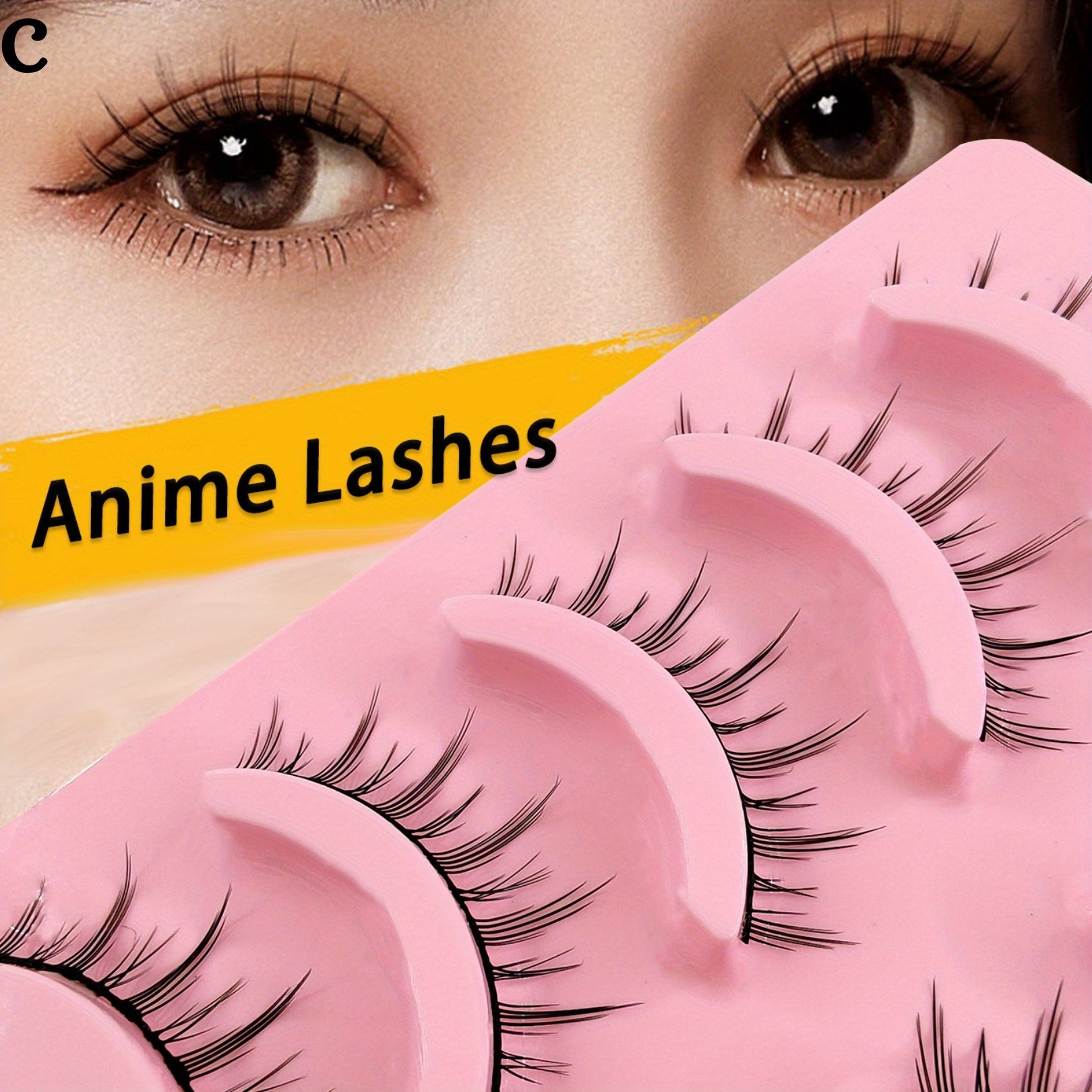 5 Pairs Devil Style False Eyelashes Natural Look Faux Mink Lashes for Cosplay