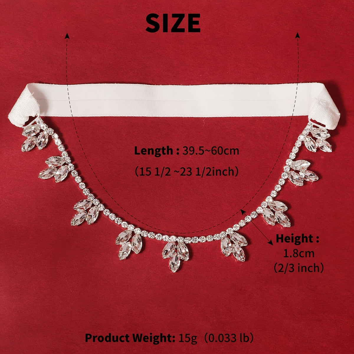 Bridal Garter Bling Thigh Chain Gemstone Cluster Leg Chain Stretchy Thigh Belt