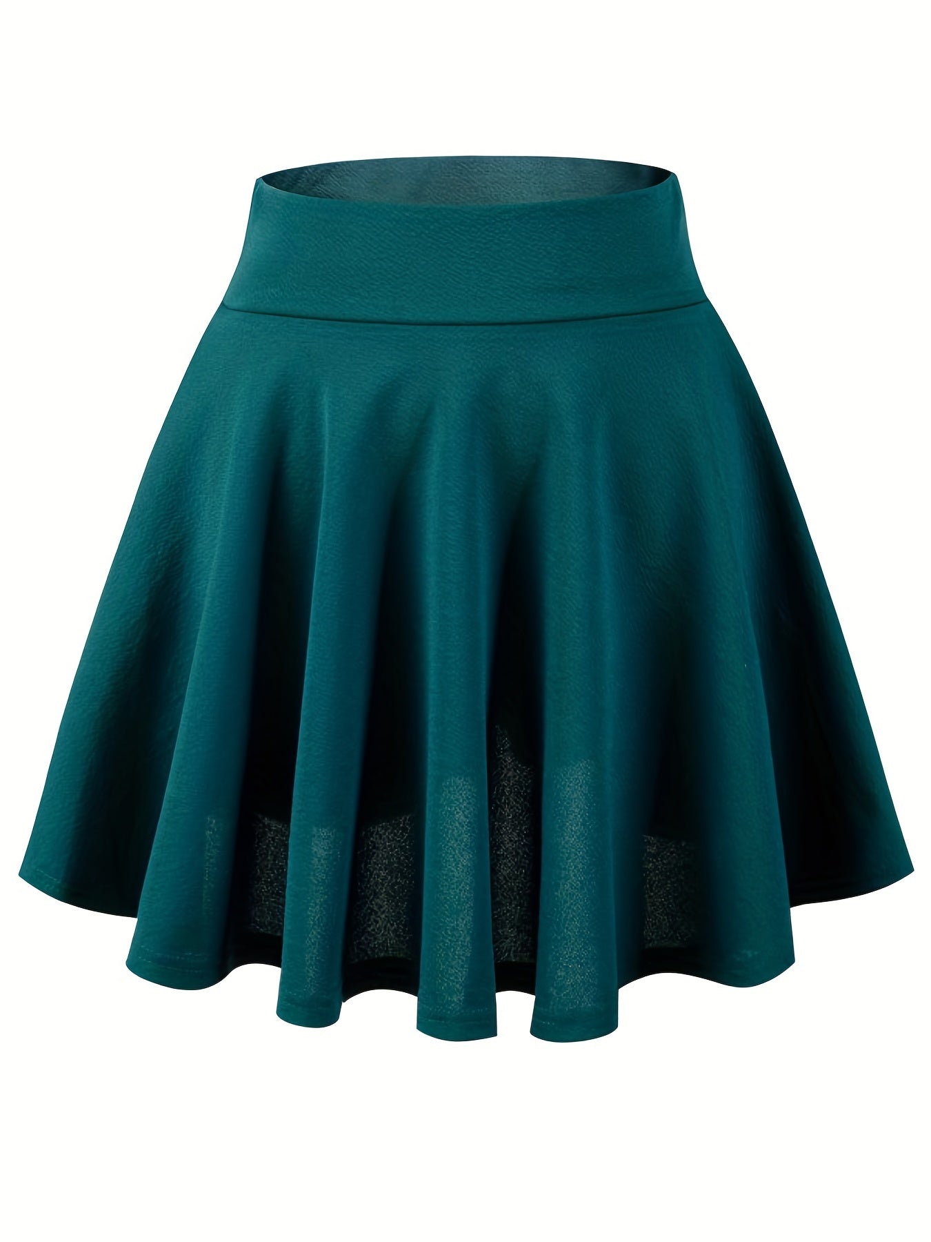 Kpop Solid High Waist Skater Skirts Casual Pleated Comfy Mini Skirts
