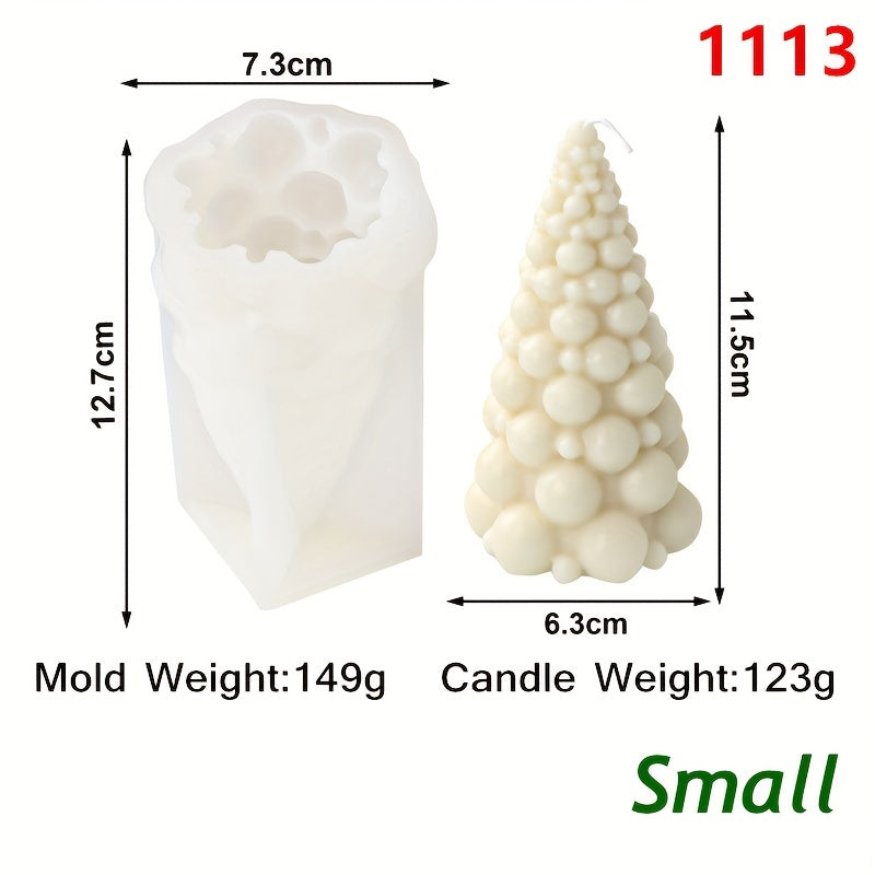 3D Christmas Tree Candle Silicone Mold DIY Christmas Candle Making Kit