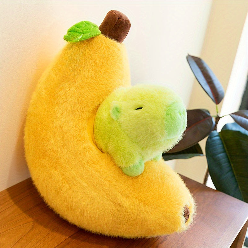 Banana Capybara Plush Toy Fun Novelty Pillow Birthday Gift