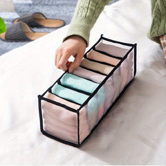 Pink Grid Underwear Drawer Storage Box Organizer Wardrobe Closet Bedroom