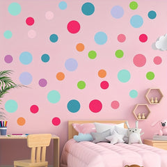 2pcs Cartoon Dot Wall Stickers Self-adhesive Living Room Bedroom Decor