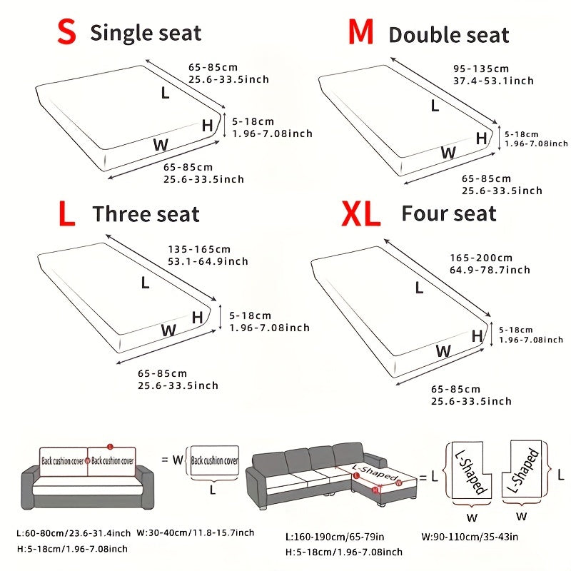 Plush Sofa Slipcover Anti Slip Elastic Sofa Cover for Home Decoration