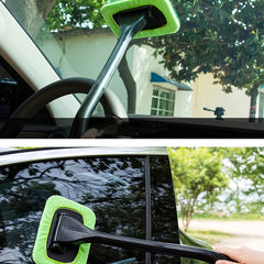 Car Window Cleaner Water Mist Removal Microfiber Towel Head Rotatable