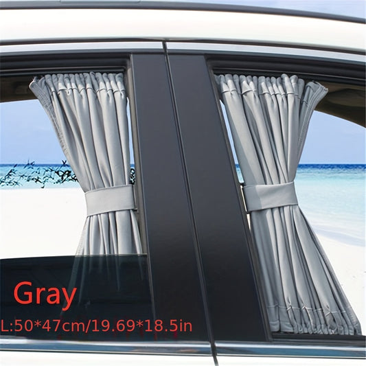2pcs Car Sun Shade Side Window Curtain UV Protection Visor Blinds Cover
