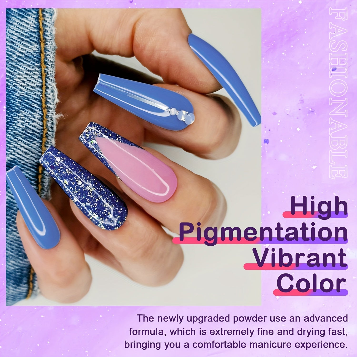 21 Pcs Sunset Colors Dip Powder Nail Kit with Tools