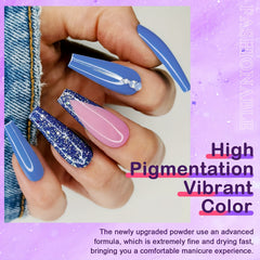 21 Pcs Sunset Colors Dip Powder Nail Kit with Tools