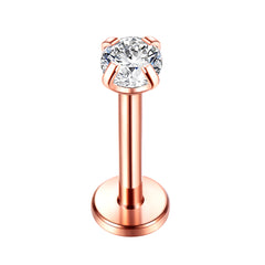 Stainless Steel Zircon Lip Nail Studs Women's Piercing Jewelry