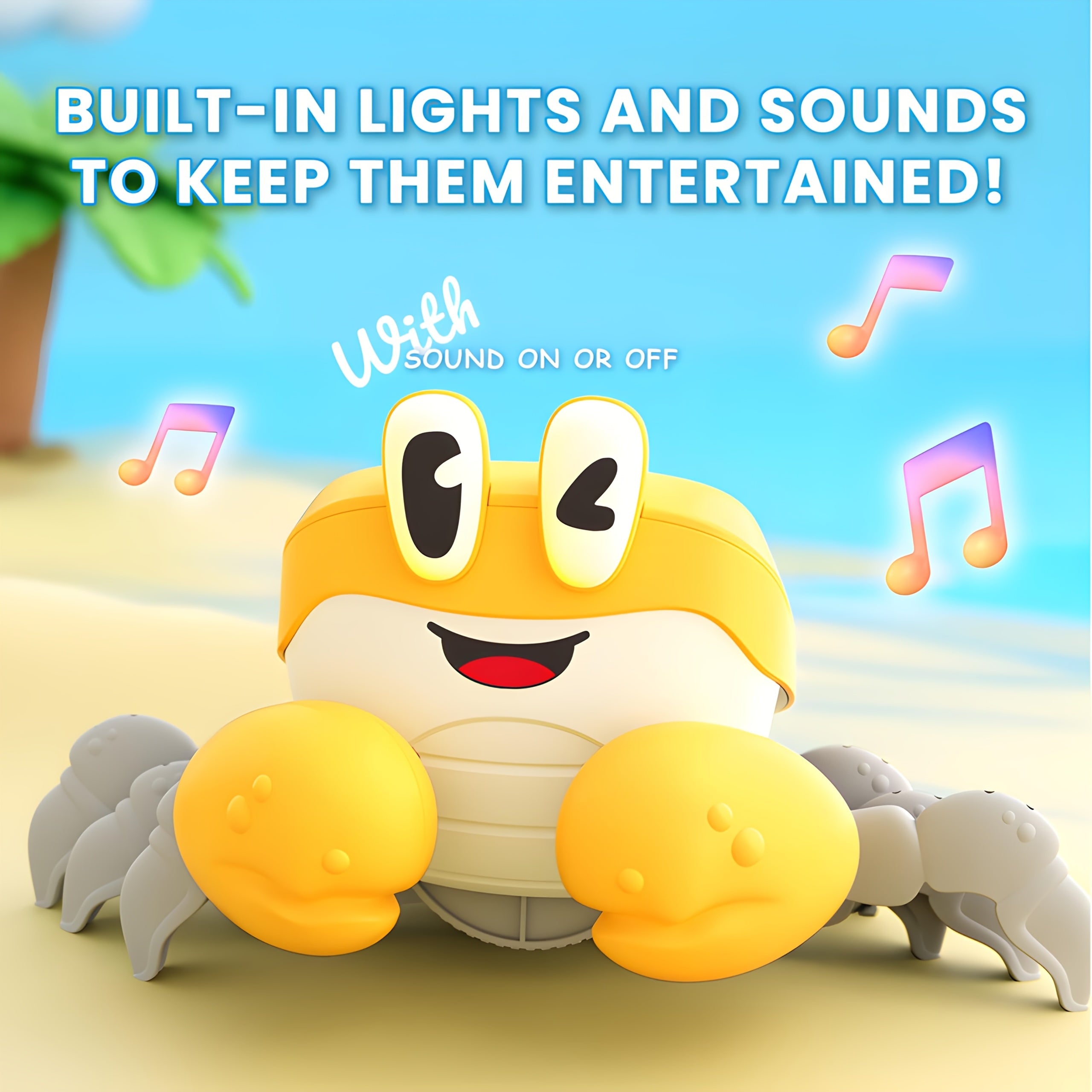 Electronic Sensing Toy Crab with Music and Crawling