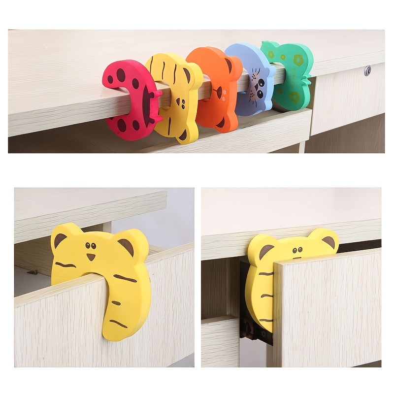 5pcs Baby Child Safety Door Stopper Animal Foam Door Clip