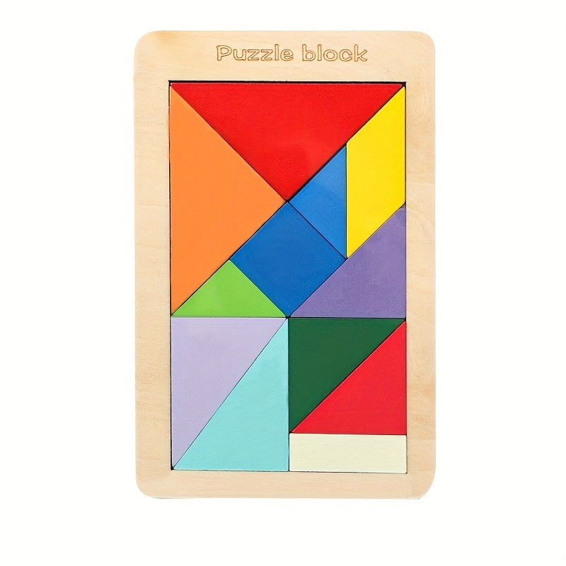 Wooden Magnetic Colorful Square Blocks Building Blocks