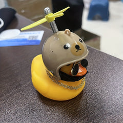 Yellow Duck & Helmet Laptop Sticker, Bicycle Decoration