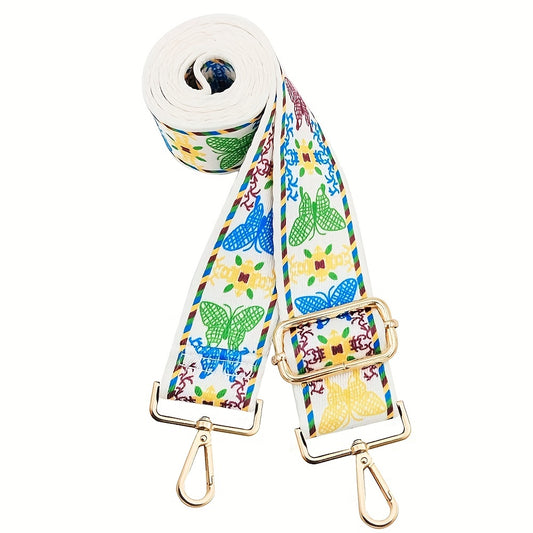 Butterfly Pattern Bag Strap Replacement Wide Shoulder Bag Strap DIY