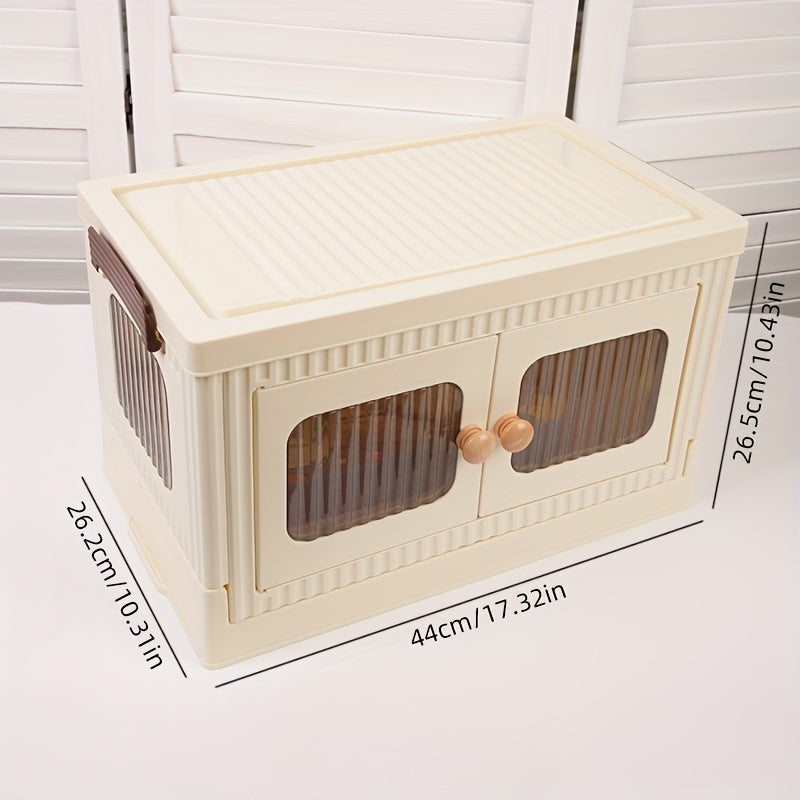 Beige Medium Folding Desktop Storage Single Without Wheels