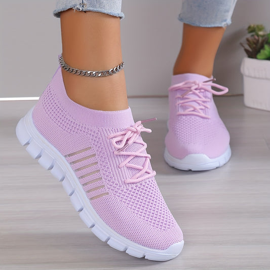 Breathable Flying Woven Shoes Non Slip Casual Sneakers